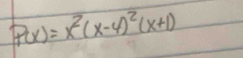 P(x)=x^2(x-4)^2(x+1)