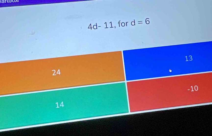 arlotte
4d-11 , for d=6