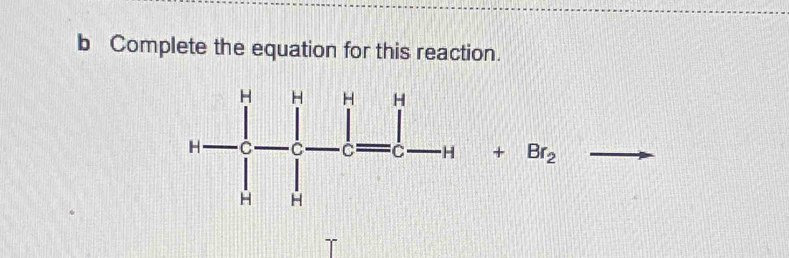 Complete the equation for this reaction.