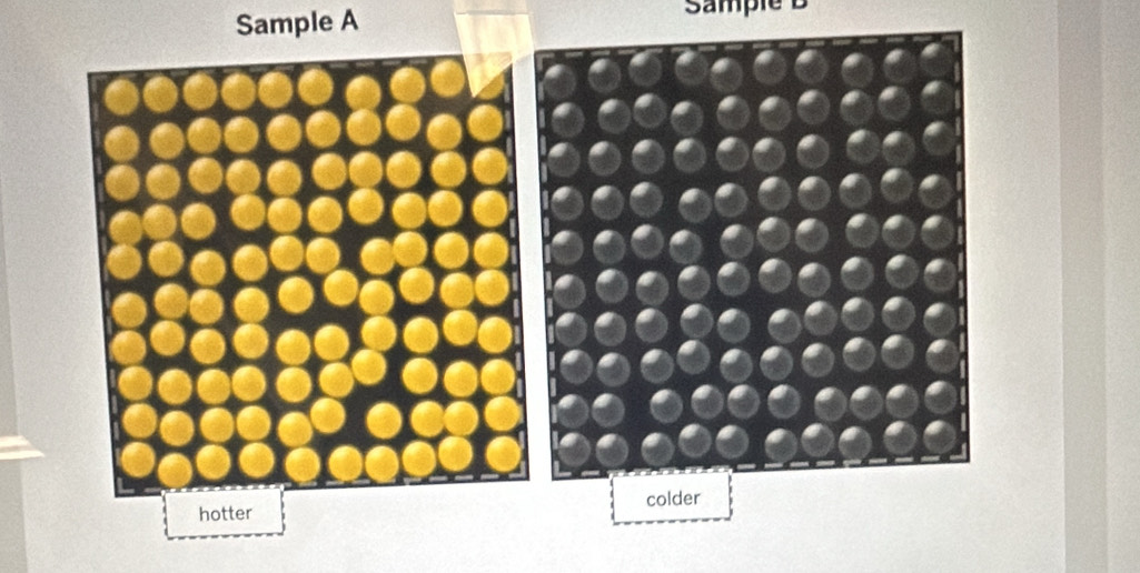 Sample A Sample B 
colder