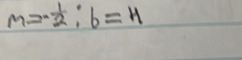 m=- 1/2 :6=H