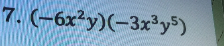 (-6x^2y)(-3x^3y^5)