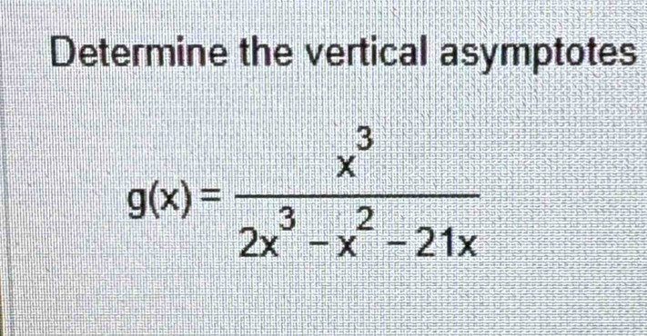 Determine the vertical asymptotes