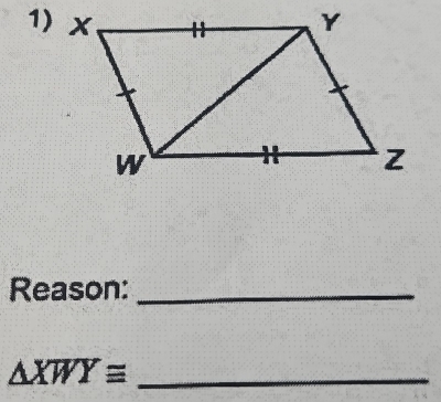 Reason:_ 
_ △ XWY≌