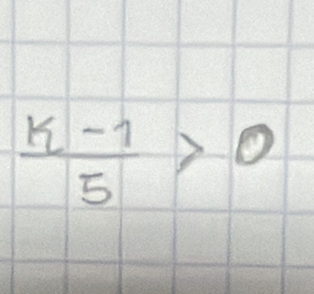  (k-1)/5 >0