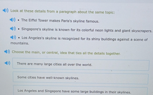 Solved: Look at these details from a paragraph about the same topic ...