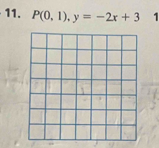 P(0,1), y=-2x+3 1