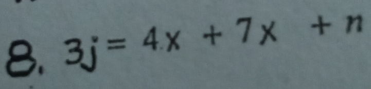 3j=4x+7