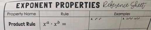 EXPONENT PROPERTIES