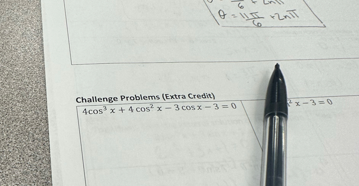 Challenge Problems (Extra Credit)