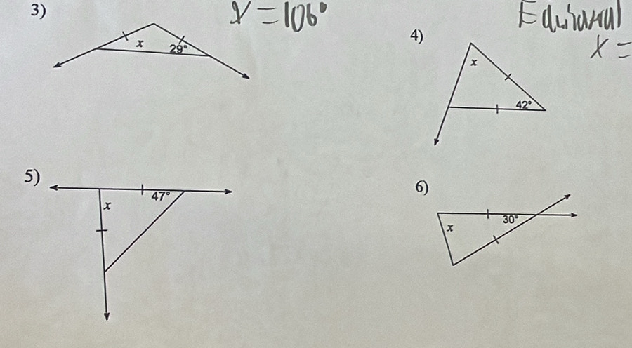 47°
x