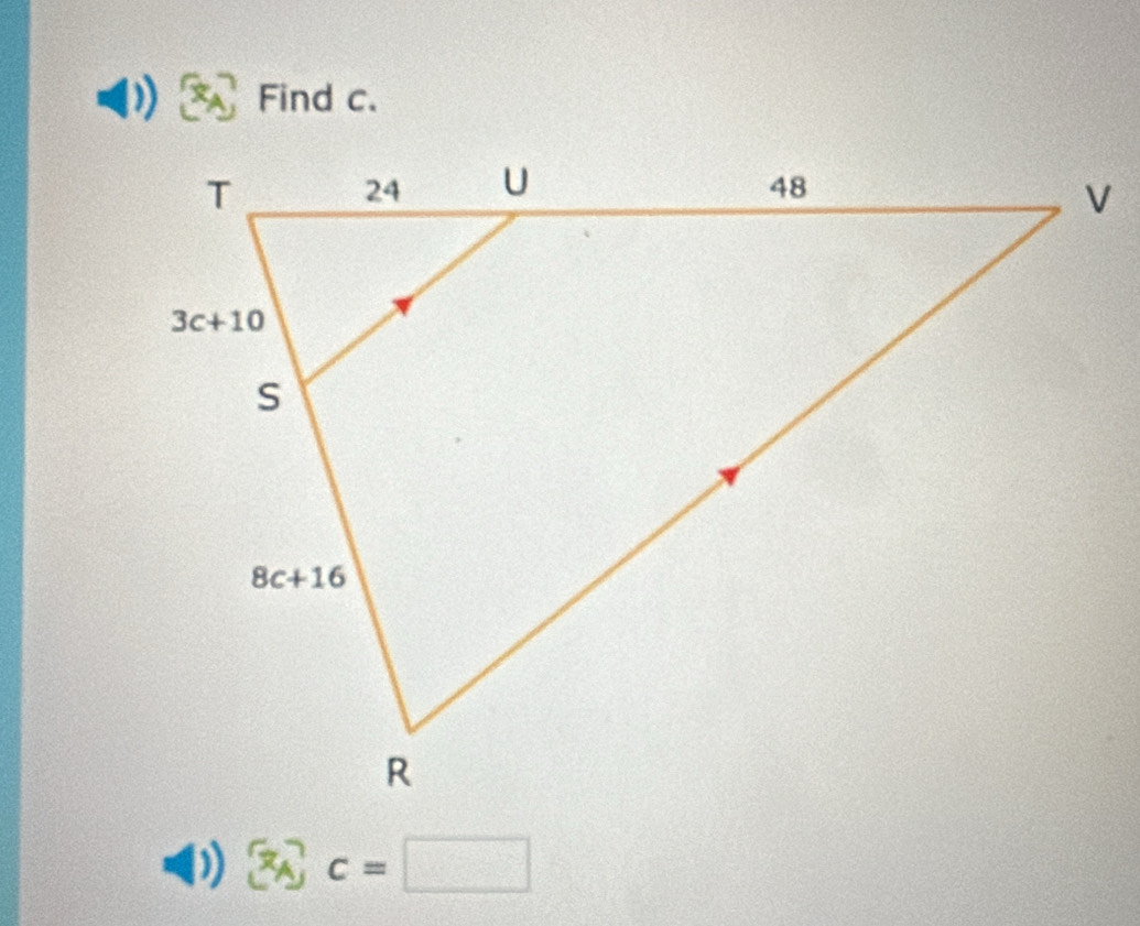 Find c.
D □ c=□