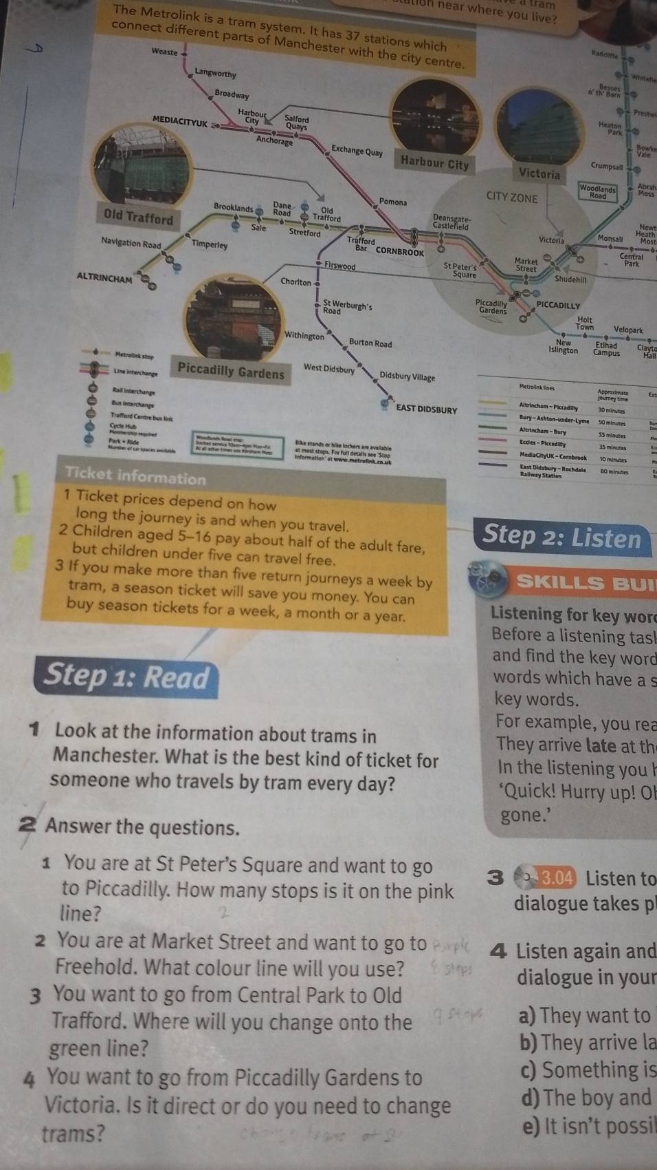 Selesai:É á l ram oh near where you live? The Metrolink is a tram ...