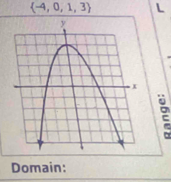  -4,0,1,3
L 
Domain: