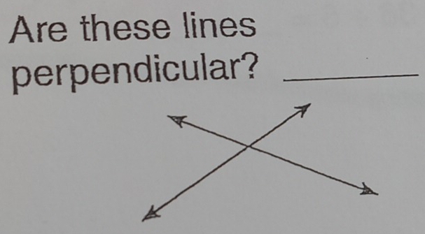 Are these lines 
perpendicular?_