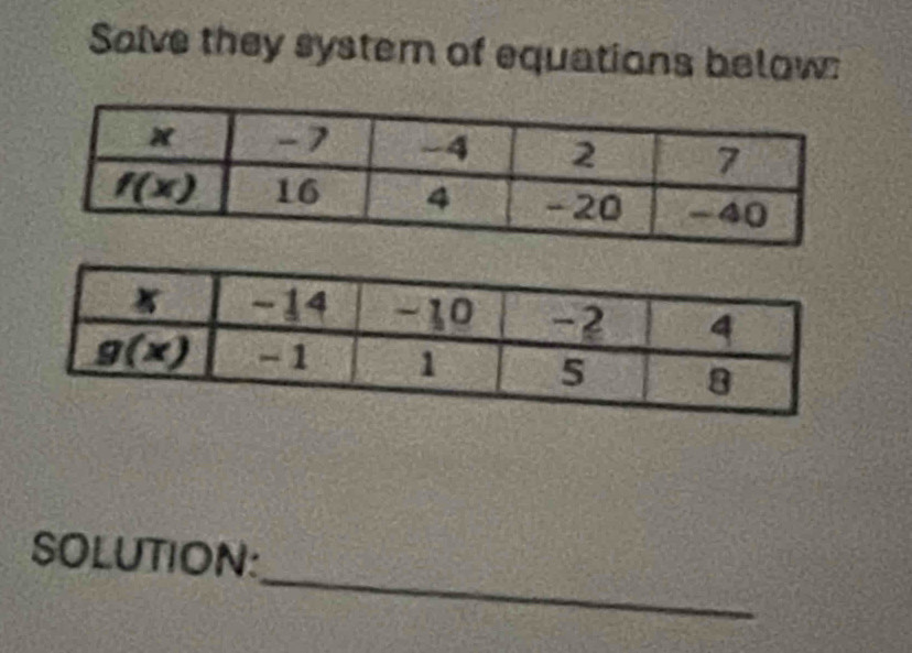 Solve they syster of equations below:
_
SOLUTION: