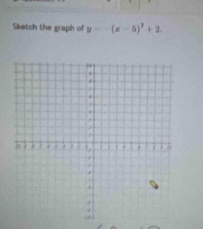 Sketch the graph of y=-(x-5)^2+2.