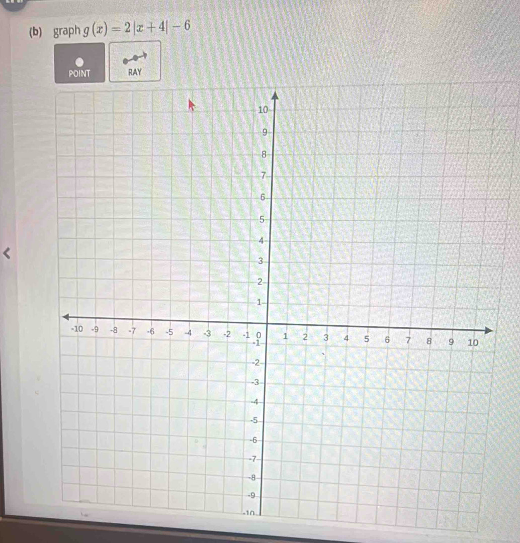 graph g(x)=2|x+4|-6
RAY