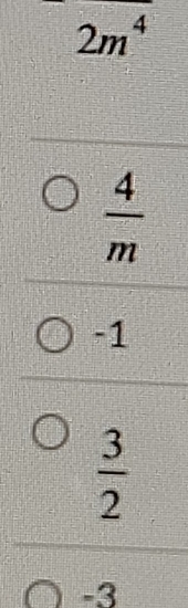 2m^4
 4/m 
-1
 3/2 
-3