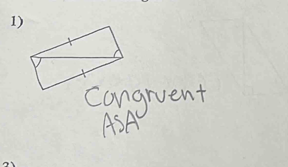 congruent 
ASA