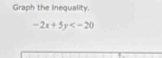 Graph the inequality.
-2x+5y