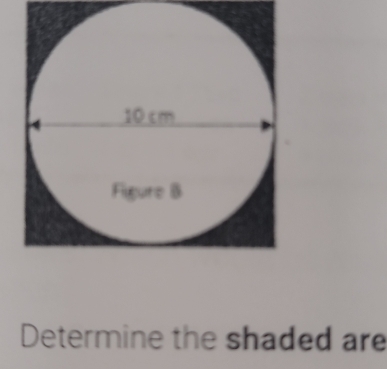 Determine the shaded are