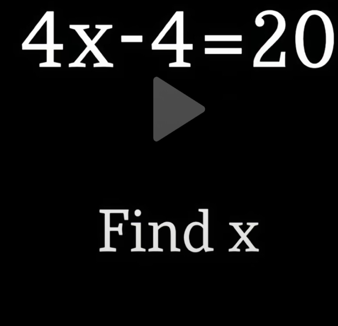 4x-4=20
I ind x
H I