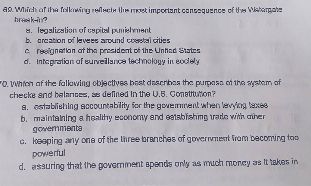 Solved: Which of the following reflects the most important consequence ...