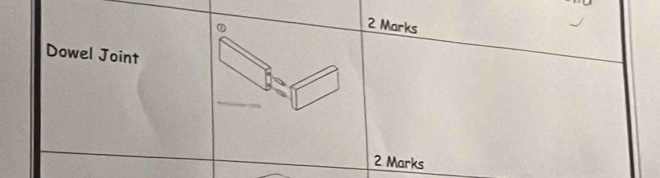 Dowel Joint 
2 Marks