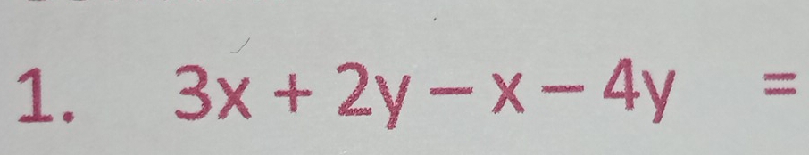 3x+2y-x-4y=