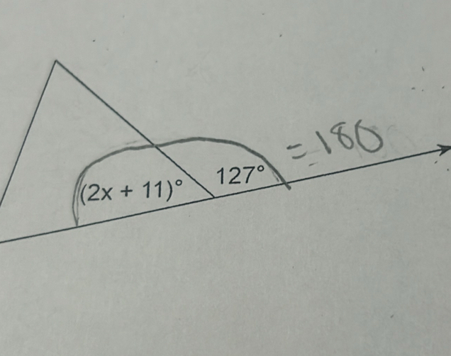 (2x+11)^circ 
127°