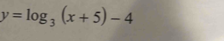 y=log _3(x+5)-4