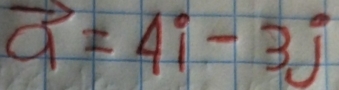 vector a=4i-3j