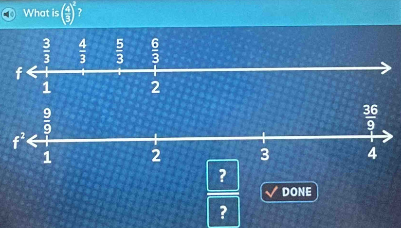 What is ( 4/3 )^2
?
DONE
?