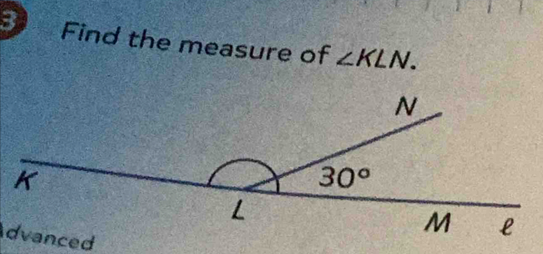 Find the measure of ∠ KLN.