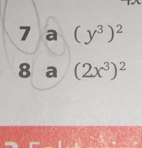 a (y^3)^2
8 a (2x^3)^2