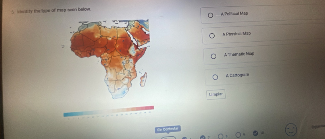 Solved: identify the type of map seen below. A Political Map A Physical ...