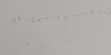 x^2-2x-12y-47=0