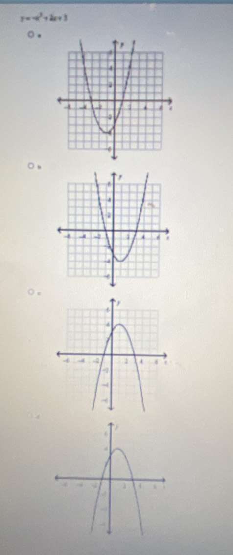 y=-a^2+kx+3
□ .