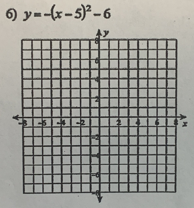 y=-(x-5)^2-6
x