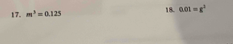 m^3=0.125 0.01=g^2