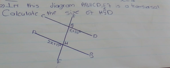 2)LH this diagram ABICD, ET is a transusal