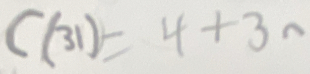 C(31)=4+3n