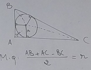 C
M. 9  (AB+AC-BC)/2 =r