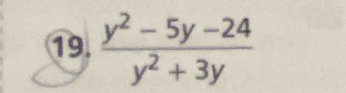  (y^2-5y-24)/y^2+3y 