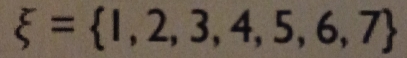 xi = 1,2,3,4,5,6,7