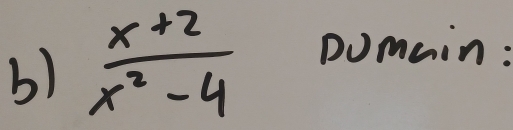  (x+2)/x^2-4  Domain :