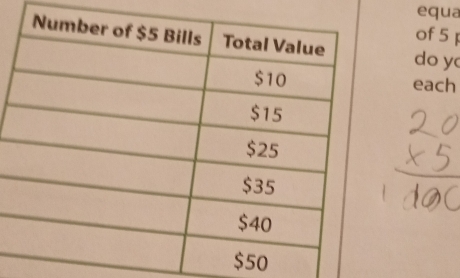equa 
of 5
do y
each