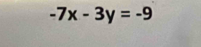 -7x-3y=-9