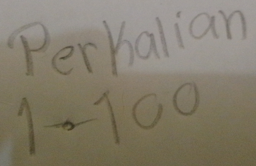 Perbalian 
1 100
y=frac -1